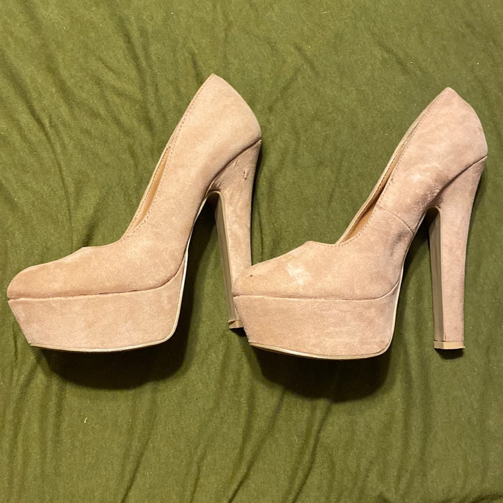 Light pink platform heels